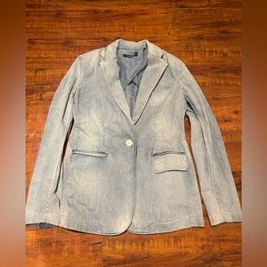 Lauren Ralph Lauren Light Blue Denim Blazer